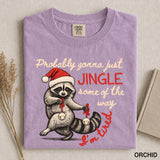 Funny Raccoon Christmas Shirt, Jingle Some of the Way Tee, Tired Christmas Shirt, Trash Panda Holiday Tee, Comfort Colors Gift 3